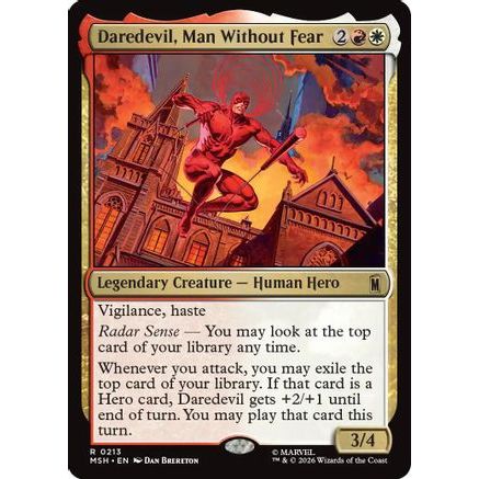 Daredevil, Man Without Fear (MSH-213) - Marvel Super Heroes Foil