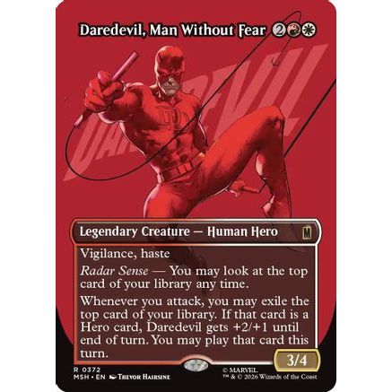 Daredevil, Man Without Fear (Borderless) (0372) (MSH-372) - Marvel Super Heroes Foil