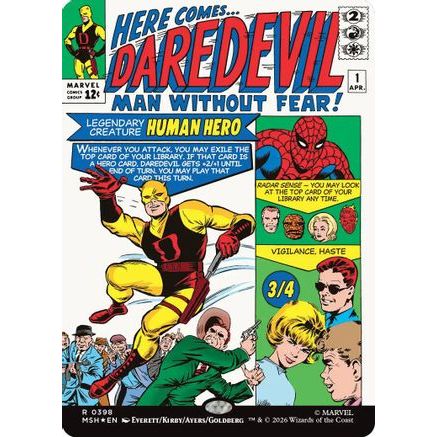 Daredevil, Man Without Fear (Borderless) (0398) (MSH-398) - Marvel Super Heroes Foil