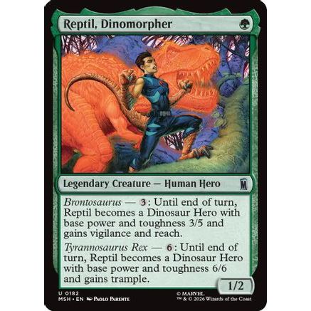 Reptil, Dinomorpher (MSH-182) - Marvel Super Heroes Foil