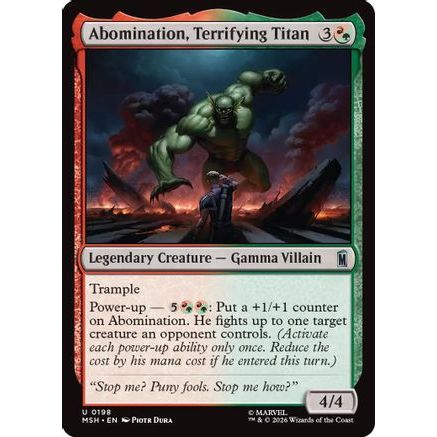 Abomination, Terrifying Titan (MSH-198) - Marvel Super Heroes