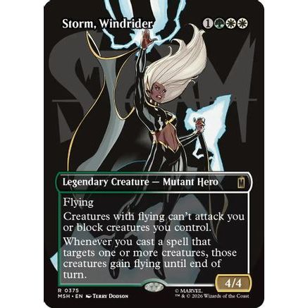 Storm, Windrider (Borderless) (MSH-375) - Marvel Super Heroes Foil