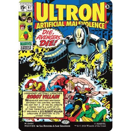 Ultron, Artificial Malevolence (Borderless) (0401) (MSH-401) - Marvel Super Heroes Foil