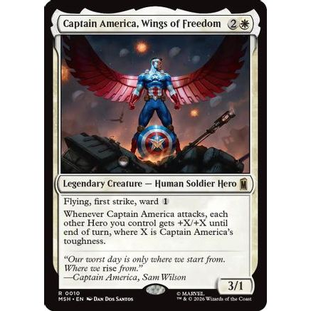 Captain America, Wings of Freedom (MSH-010) - Marvel Super Heroes