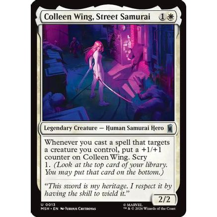 Colleen Wing, Street Samurai (MSH-013) - Marvel Super Heroes Foil