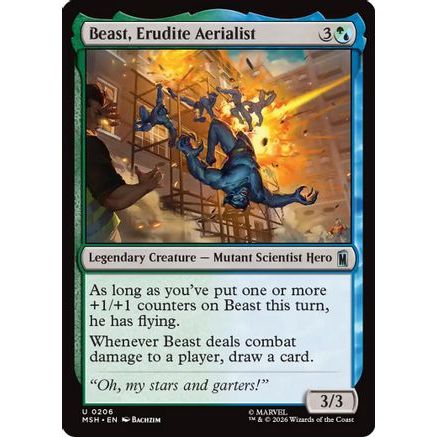Beast, Erudite Aerialist (MSH-206) - Marvel Super Heroes