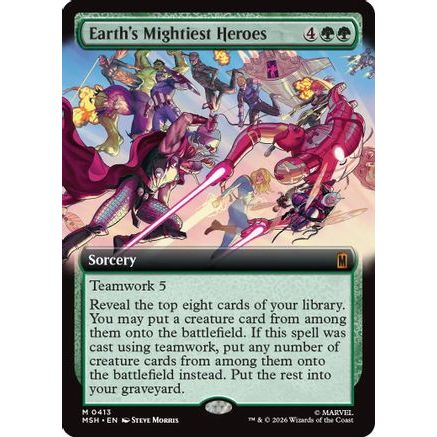 Earth's Mightiest Heroes (Extended Art) (MSH-413) - Marvel Super Heroes Foil