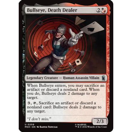 Bullseye, Death Dealer (MSH-209) - Marvel Super Heroes Foil