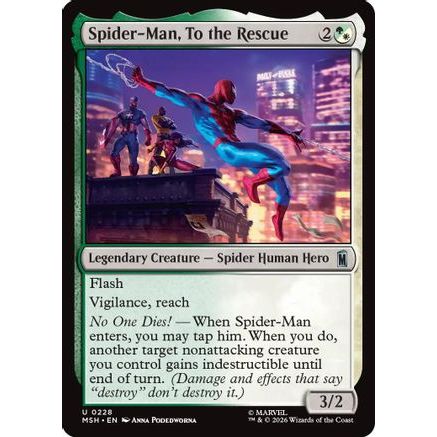 Spider-Man, To the Rescue (MSH-228) - Marvel Super Heroes Foil