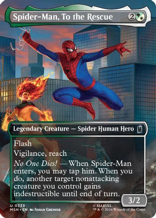 Spider-Man, To the Rescue (MSH-228) - Marvel Super Heroes Foil