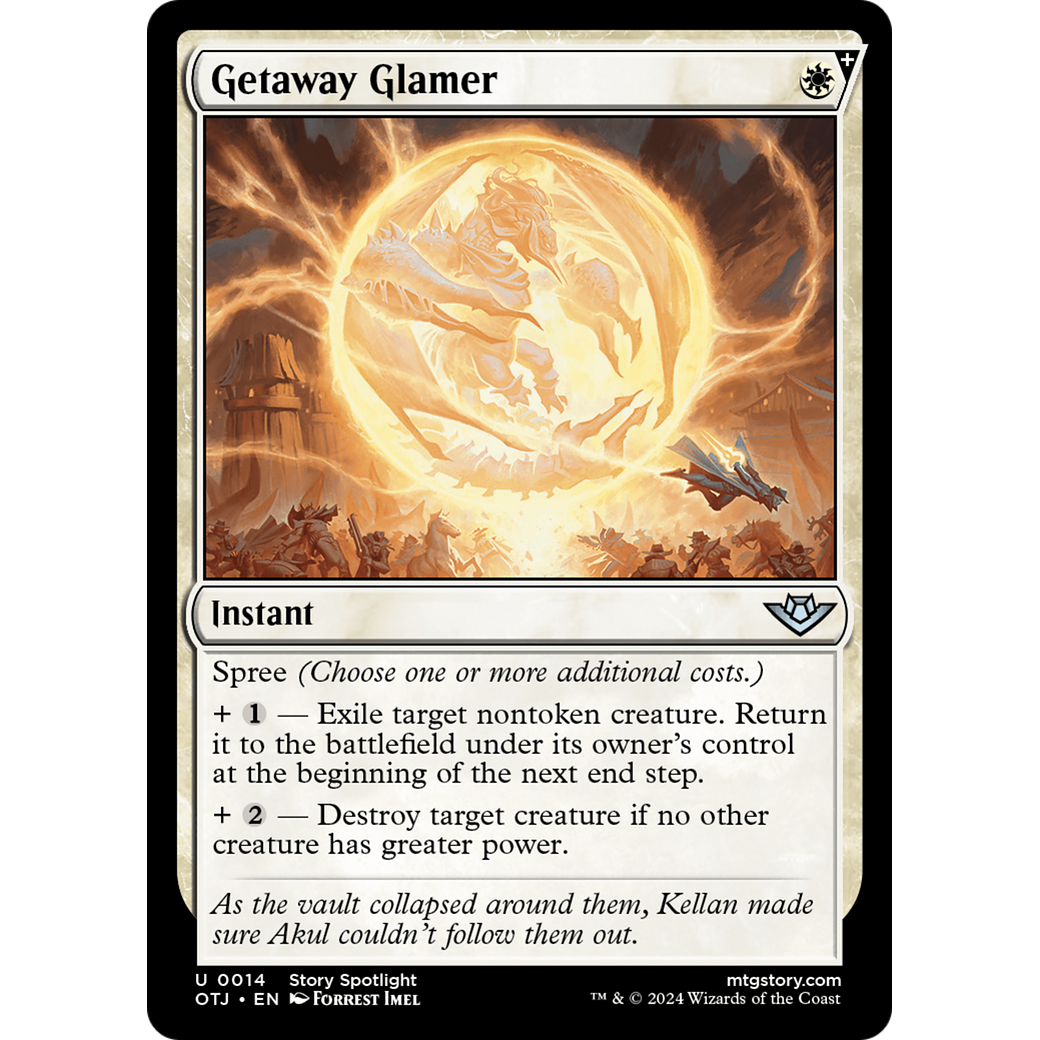 Getaway Glamer (OTJ-014) - Outlaws of Thunder Junction: (spree) Foil