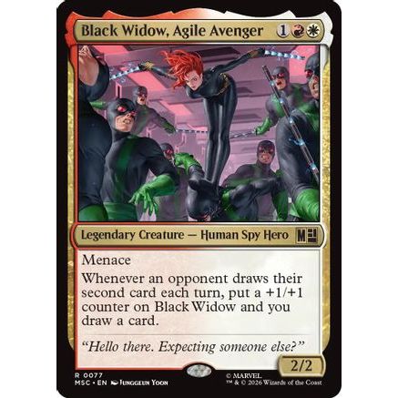 Black Widow, Agile Avenger (MSC-077) - Commander: Marvel Super Heroes Foil