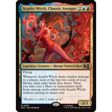 Scarlet Witch, Chaotic Avenger (MSC-093) - Commander: Marvel Super Heroes