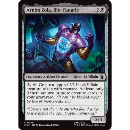 Arnim Zola, Bio-Fanatic (MSH-086) - Marvel Super Heroes Foil