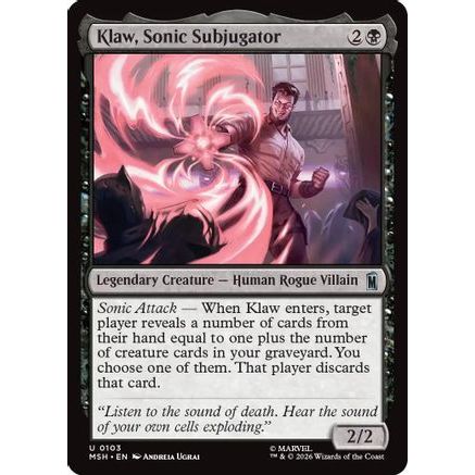 Klaw, Sonic Subjugator (MSH-103) - Marvel Super Heroes Foil