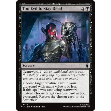 Too Evil to Stay Dead (MSH-118) - Marvel Super Heroes