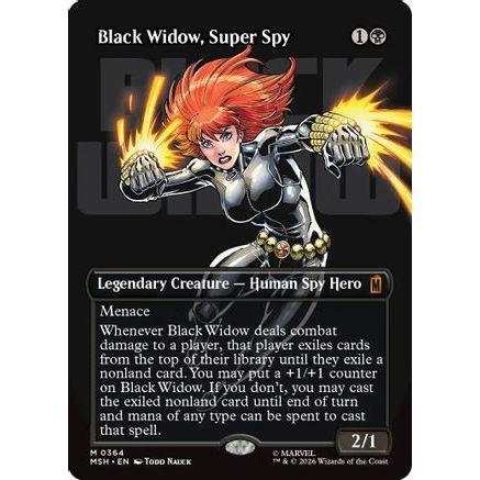 Black Widow, Super Spy (Borderless) (0364) (MSH-364) - Marvel Super Heroes Foil