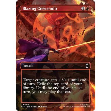 Blazing Crescendo (Borderless) (MSH-340) - Marvel Super Heroes Foil