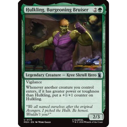 Hulkling, Burgeoning Bruiser (MSH-173) - Marvel Super Heroes