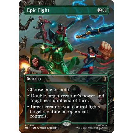 Epic Fight (Borderless) (MSH-351) - Marvel Super Heroes Foil
