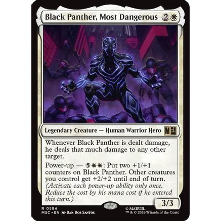 Black Panther, Most Dangerous (MSC-584) - Commander: Marvel Super Heroes Foil