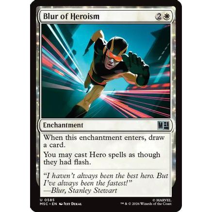 Blur of Heroism (MSC-585) - Commander: Marvel Super Heroes Foil