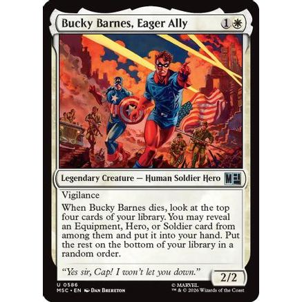 Bucky Barnes, Eager Ally (MSC-586) - Commander: Marvel Super Heroes Foil