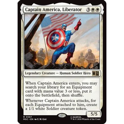 Captain America, Liberator (MSC-587) - Commander: Marvel Super Heroes