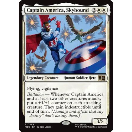 Captain America, Skybound (MSC-588) - Commander: Marvel Super Heroes