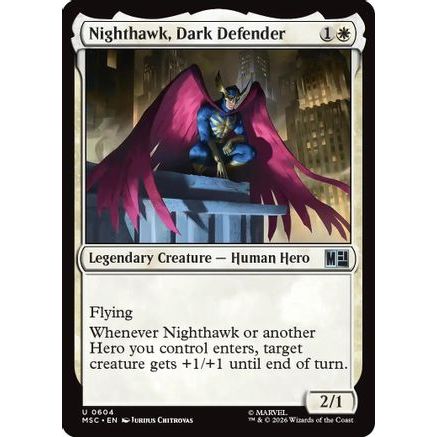 Nighthawk, Dark Defender (MSC-604) - Commander: Marvel Super Heroes Foil