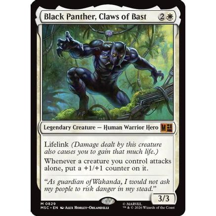 Black Panther, Claws of Bast (MSC-829) - Commander: Marvel Super Heroes