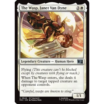 The Wasp, Janet Van Dyne (MSC-844) - Commander: Marvel Super Heroes