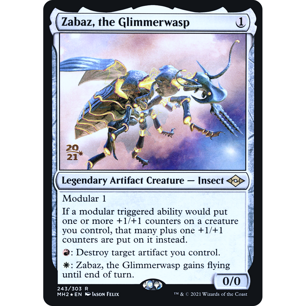 Zabaz, the Glimmerwasp (PRE-243) - Modern Horizons 2 Promos Foil