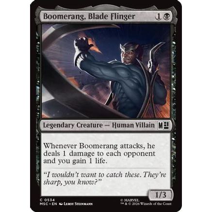 Boomerang, Blade Flinger (MSC-534) - Commander: Marvel Super Heroes Foil