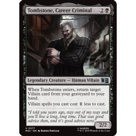 Tombstone, Career Criminal (MSC-577) - Commander: Marvel Super Heroes Foil