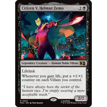 Citizen V, Helmut Zemo (MSC-650) - Commander: Marvel Super Heroes Foil