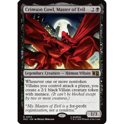 Crimson Cowl, Master of Evil (MSC-653) - Commander: Marvel Super Heroes Foil