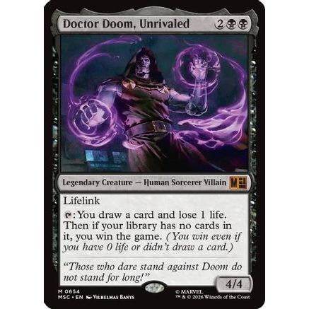 Doctor Doom, Unrivaled (MSC-654) - Commander: Marvel Super Heroes