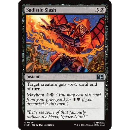 Sadistic Slash (MSC-666) - Commander: Marvel Super Heroes Foil