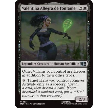 Valentina Allegra de Fontaine (MSC-671) - Commander: Marvel Super Heroes