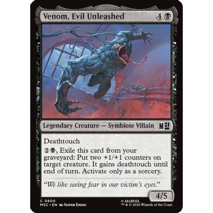 Venom, Evil Unleashed (MSC-800) - Commander: Marvel Super Heroes Foil