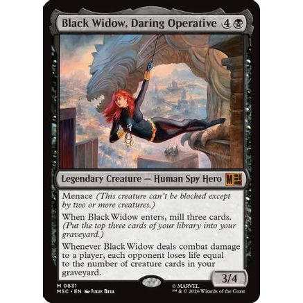 Black Widow, Daring Operative (MSC-831) - Commander: Marvel Super Heroes