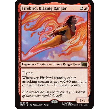 Firebird, Blazing Ranger (MSC-050) - Commander: Marvel Super Heroes Foil