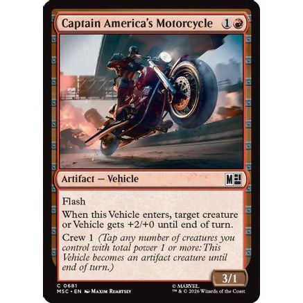 Captain America's Motorcycle (MSC-681) - Commander: Marvel Super Heroes Foil