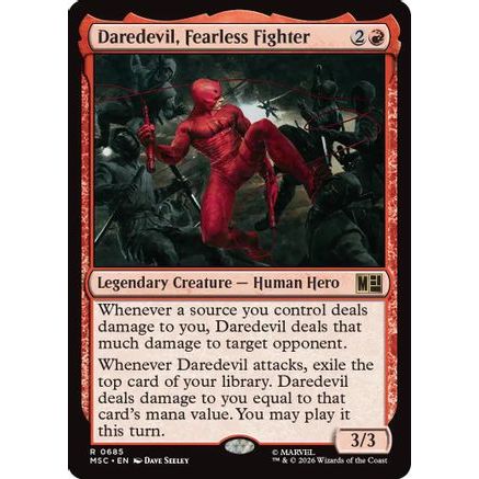 Daredevil, Fearless Fighter (MSC-685) - Commander: Marvel Super Heroes Foil