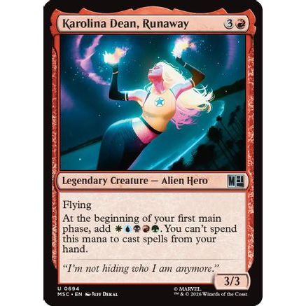 Karolina Dean, Runaway (MSC-694) - Commander: Marvel Super Heroes Foil
