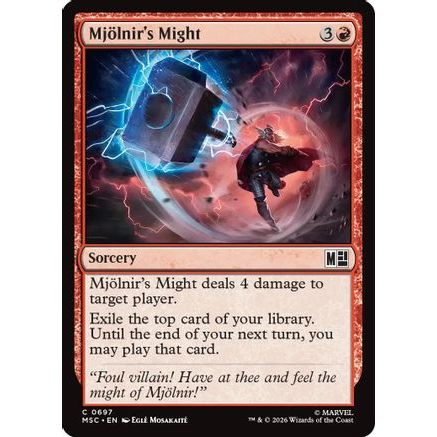 Mjollnir's Might (MSC-697) - Commander: Marvel Super Heroes Foil