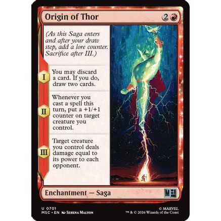 Origin of Thor (MSC-701) - Commander: Marvel Super Heroes