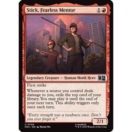 Stick, Fearless Mentor (MSC-706) - Commander: Marvel Super Heroes