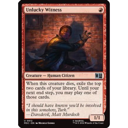 Unlucky Witness (MSC-812) - Commander: Marvel Super Heroes